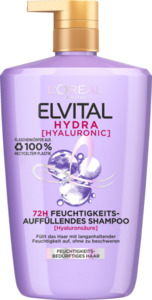 L’Oréal Paris Elvital Hydra Feuchtigkeitsauffüllendes Shampoo, 1.000 ml