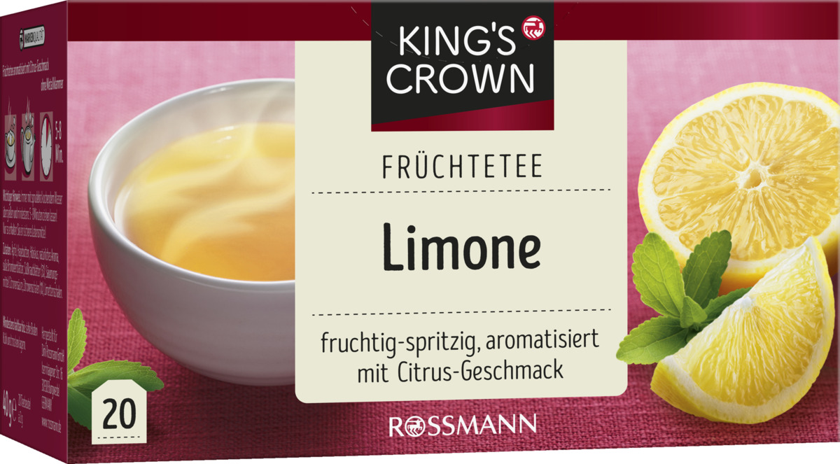 Bild 1 von KING'S CROWN Früchtetee Limone, 40 g
