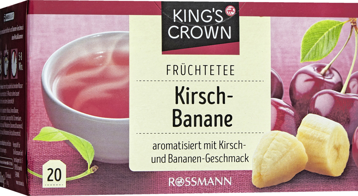 Bild 1 von KING'S CROWN Früchtetee Kirsch-Banane, 60 g