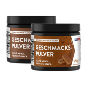 Geschmackspulver, Chocolate Brownie & Crunchy Nougat, 2er Set (2 x 250g = 500g)