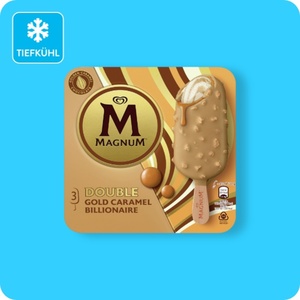 LANGNESE Magnum-Stieleis, Double-Gold-Caramel-Billionaire