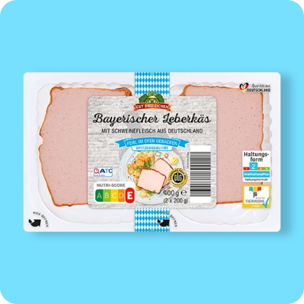 Bild 1 von GUT DREI EICHEN / GÜLDENHOF Bayerischer Leberkäs, Leberkäs fein – mit Schweinefleisch aus Deutschland oder Geflügel-Leberkäse fein – mit Geflügelfleisch aus Deutschland