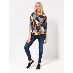 ANNI FOR FRIENDS Shirt Asta, 3/4-Arm Rundhalsausschnitt OEKO-TEX® figurumspielend