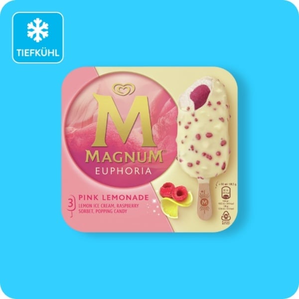 Bild 1 von LANGNESE Magnum-Stieleis, Euphoria-Pink-Lemonade