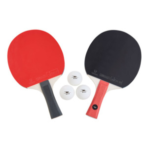 Tischtennis-Set, schwarz/rot