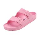 Bild 1 von VICT POPU Pantoletten Damen mit Fussbett Sandalen Flach rutschfest Sommer Badelatschen Lässig Eva Slides Erwachsene Schlappen Rosa 36