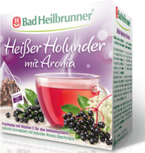 Bad Heilbrunner Früchtetee  Heißer Holunder mit Aronia, 37,5 g