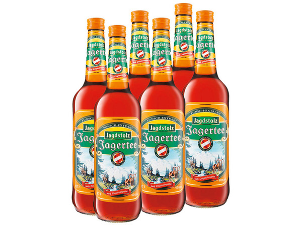 Bild 1 von 6 x 0,7-l-Flasche Jagdstolz Jagertee 40% Vol