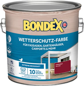 Bondex Wetterschutzfarbe 2,5 L purpurrot