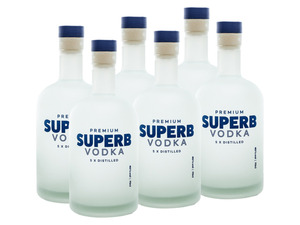 6 x 0,7l-l-Flasche Premium Superb Vodka 42% Vol