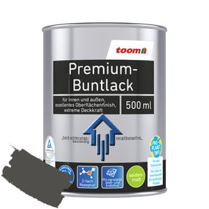 toom Premium-Buntlack silberfarben seidenmatt 500 ml