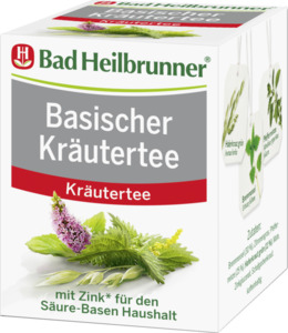 Bad Heilbrunner Basischer Kräutertee, mit Zink* für den Säure-Basen Haushalt, 14,4 g