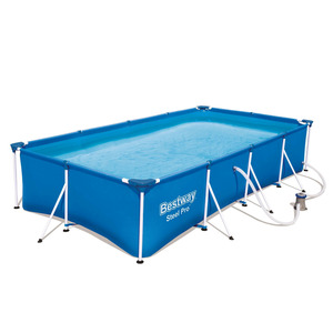 Bestway Aufstellpool-Set 'Steel Pro™' blau rechteckig 400 x 211 x 81 cm