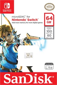 microSDXC Extreme U3 UHS-I (64GB) Speicherkarte für Nintendo Switch