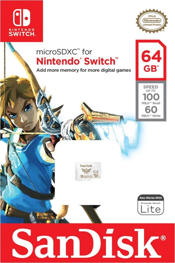 Bild 1 von microSDXC Extreme U3 UHS-I (64GB) Speicherkarte für Nintendo Switch