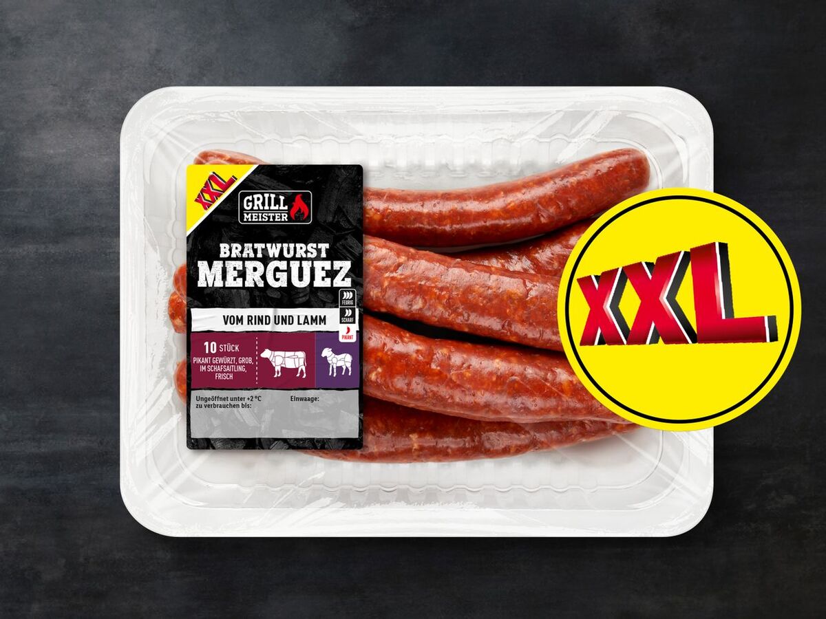 Bild 1 von Grillmeister Bratwurst Merguez XXL,  600 g