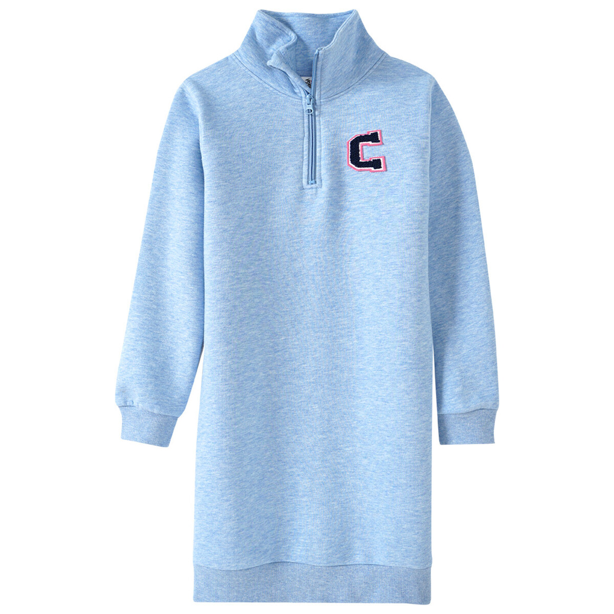 Bild 1 von Mädchen Sweatkleid mit Applikation HELLBLAU