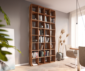 Bücherregal Live-Edge 240x120 cm Akazie Natur Massivholz