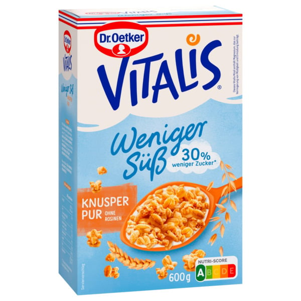 Bild 1 von Dr. Oetker Vitalis Knusper Pur Weniger süß 600g