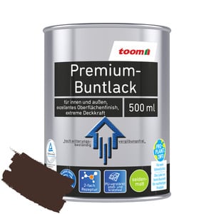 toom Premium-Buntlack schokobraun seidenmatt 500 ml