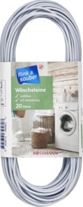 flink & sauber FLINK UND SAUBER WÄSCHELEINE 20 METER MIT STAHLEINLAGE