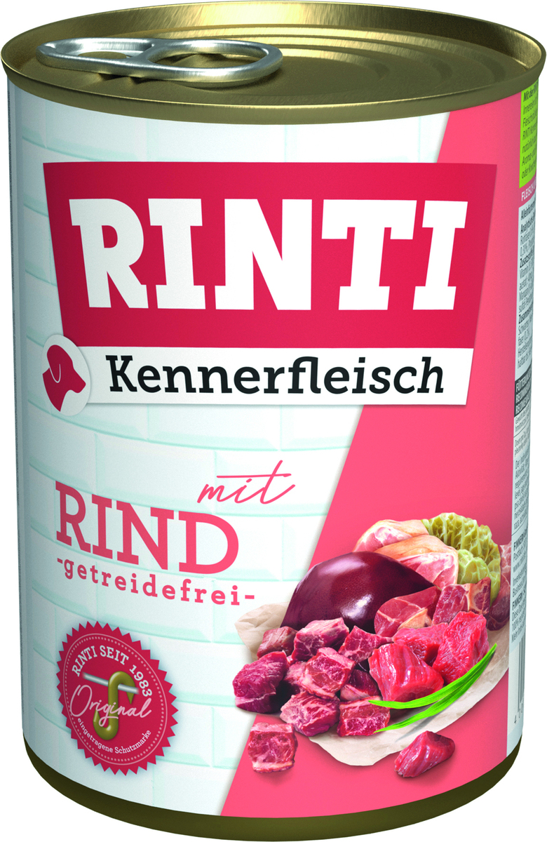 Bild 1 von Rinti Kennerfleisch Adult Rind 400 g bei Kartonabnahme