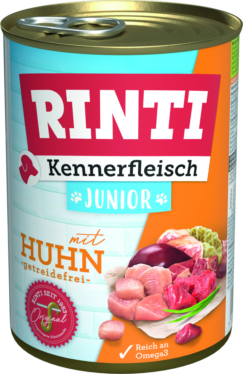 Bild 1 von Rinti Kennerfleisch Junior Huhn 400 g bei Kartonabnahme
