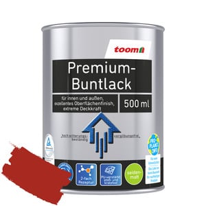 toom Premium-Buntlack feuerrot seidenmatt 500 ml