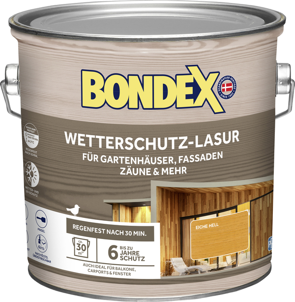 Bild 1 von Bondex Wetterschutzlasur 2,5 L eiche hell