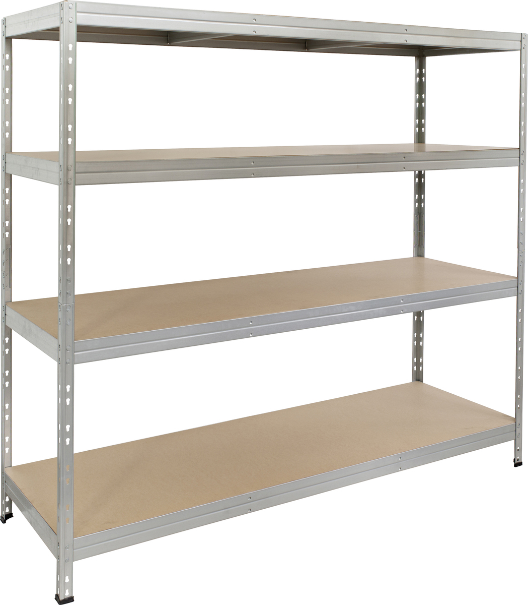 Bild 1 von Rivet Metallsteckregal XXL 180 x 180 x 60 cm 1600 kg 4 Holzböden