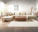 Bild 1 von Wohnlandschaft Isla 430x225 Chenille Beige Ottomane links