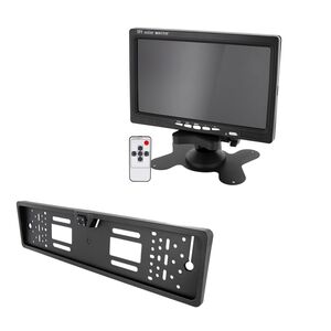 CARMATRIX 17,8cm (7 Zoll) Auto Rückfahrsystem Monitor + HD Nummernschild Rückfahrkamera 170°