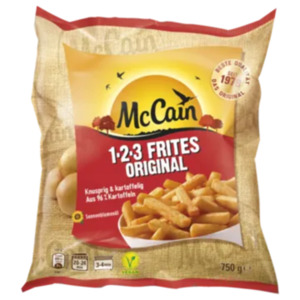 McCain
1-2-3 Frites Original, Deluxe, Crispers, Potatoe Pops oder Western Style