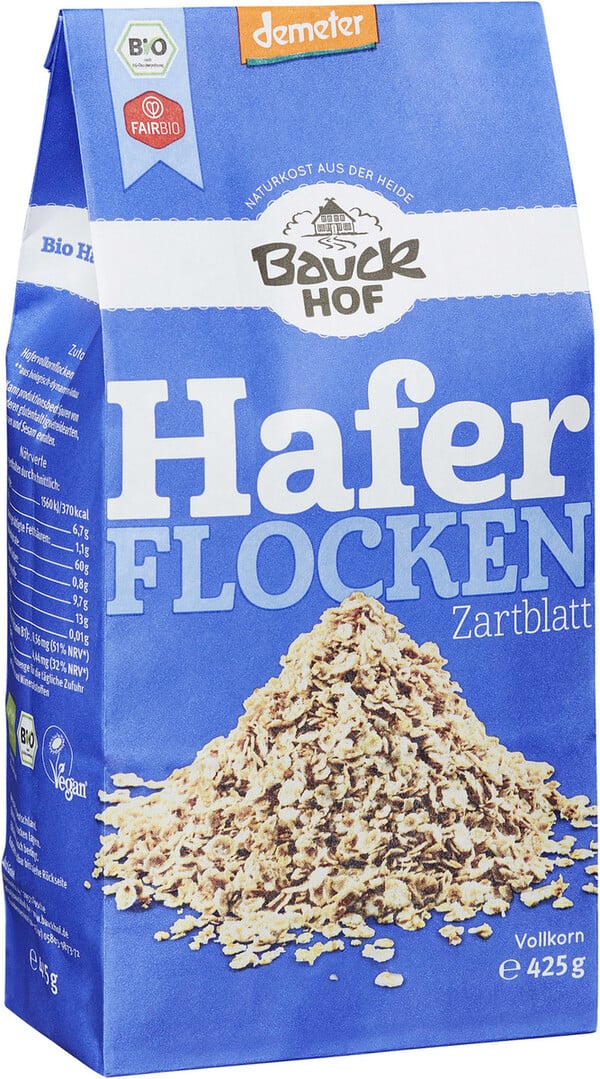 Bild 1 von Bauckhof Demeter Bio Haferflocken Zartblatt 425G