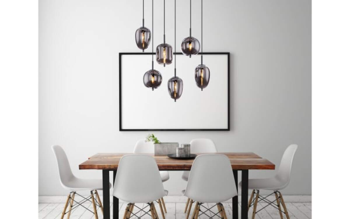 Bild 4 von Pendelleuchte Blacky, schwarz, 6-flammig, 80 cm