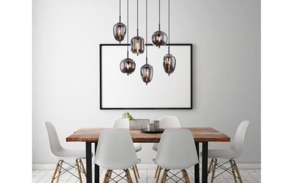 Bild 4 von Pendelleuchte Blacky, schwarz, 6-flammig, 80 cm