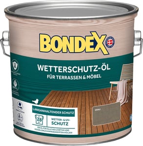 Bondex Wetterschutzöl 2,5 L grau