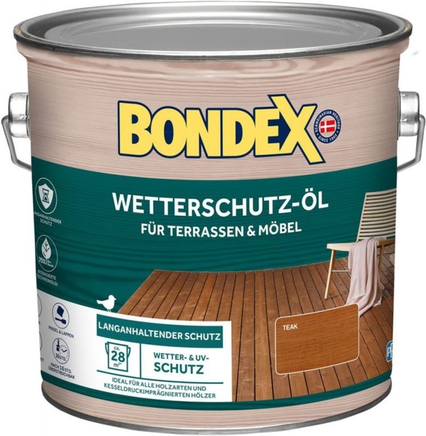 Bild 1 von Bondex Wetterschutzöl teak 2,5 L