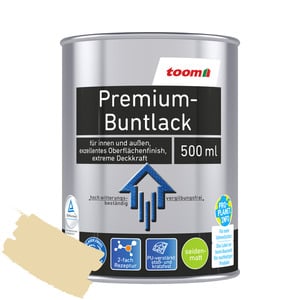 toom Premium-Buntlack elfenbeinfarben seidenmatt 500 ml