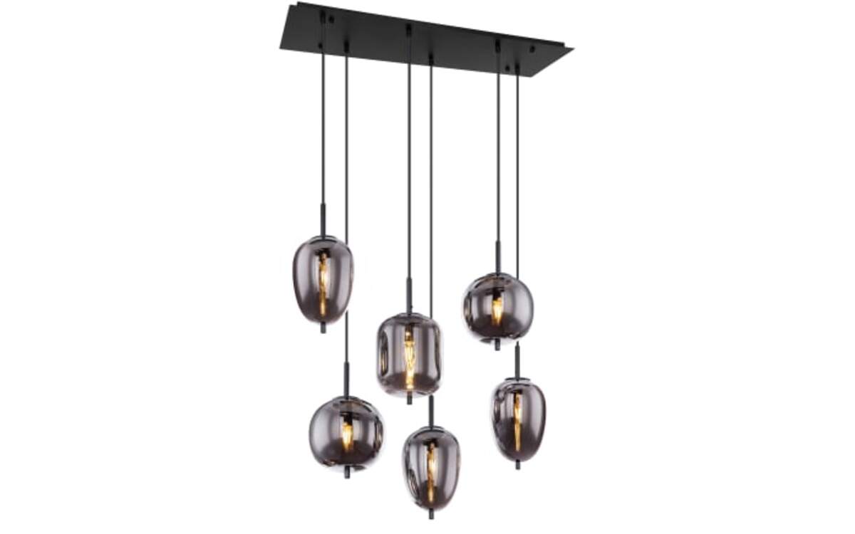 Bild 1 von Pendelleuchte Blacky, schwarz, 6-flammig, 80 cm