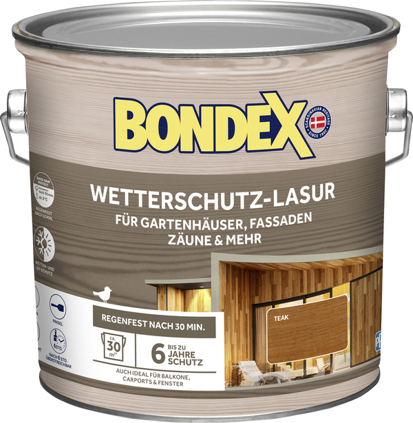 Bild 1 von Bondex Wetterschutzlasur 0,75 L teak