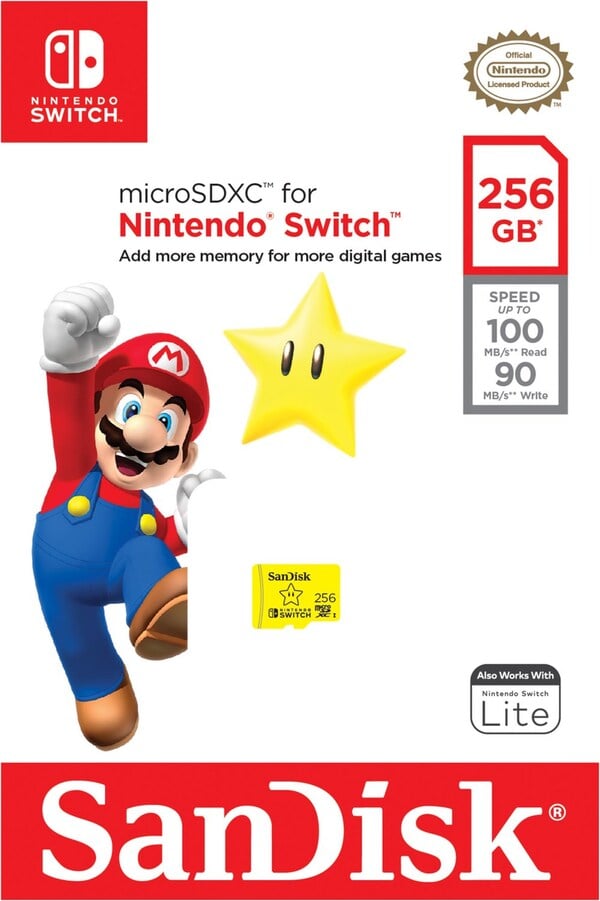 Bild 1 von microSDXC Extreme U3 UHS-I (256GB) Speicherkarte für Nintendo Switch