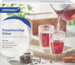 IDEENWELT Doppelwandige Gläser 2er-Set