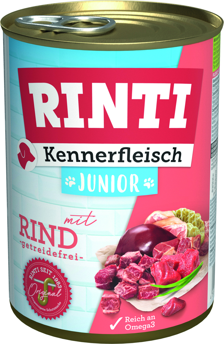 Bild 1 von Rinti Kennerfleisch Junior Rind 400 g bei Kartonabnahme