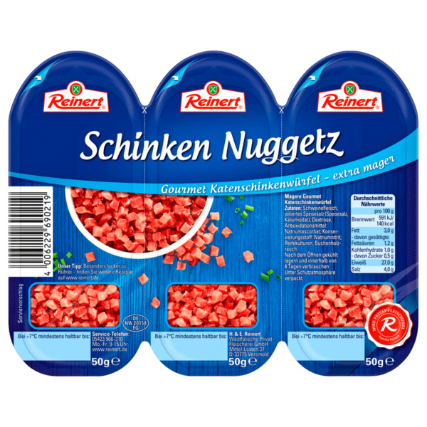 Bild 1 von Reinert Schinken Nuggetz 3x50g