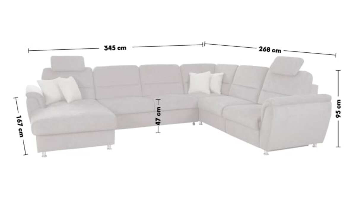 Bild 4 von Wohnlandschaft Deva, grau, inkl. Funktionen