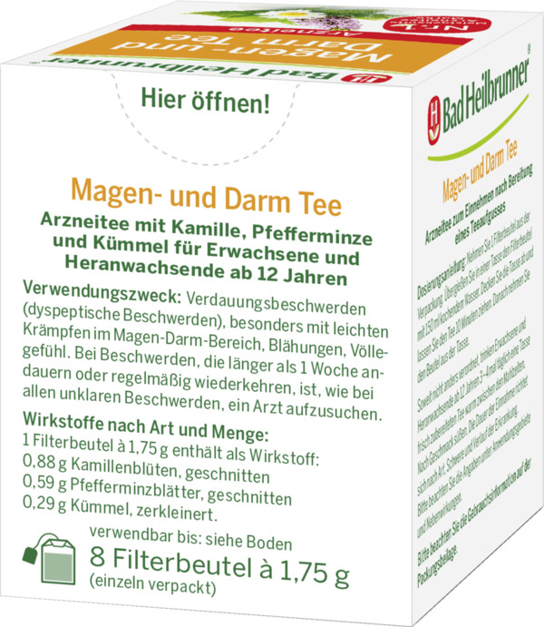 Bild 2 von Bad Heilbrunner Magen- und Darm Tee, 14 g