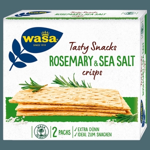 Wasa Knäckebrot Tasty Snacks Rosmarin & Seasalt crisps 190g