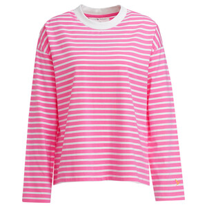 Damen Langarmshirt im Ringel-Look PINK / WEISS