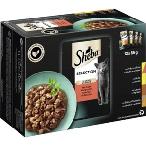 Sheba Selection in Sauce 12x85g Herzhafte Komposition